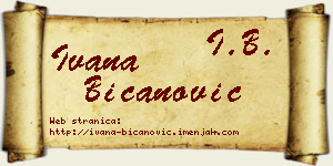 Ivana Bicanović vizit kartica